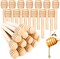 40 wooden honey dipper sticks, 3-inch mini honeycomb stirrers, perfect for honey jars and wedding favors.